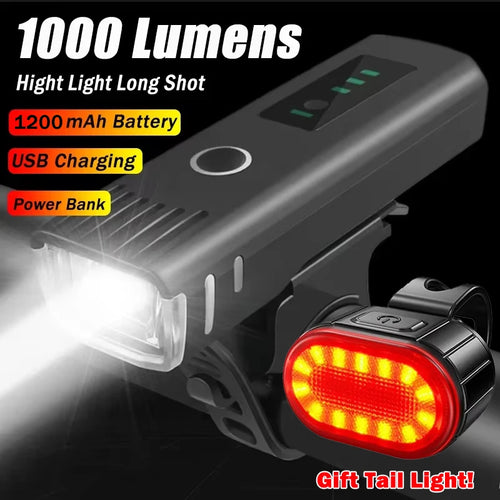 1000 Lumen Bike Light Set